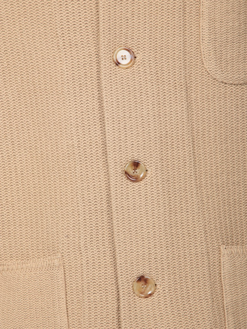 Lardini Textured Cotton Shirt With Functional Pockets