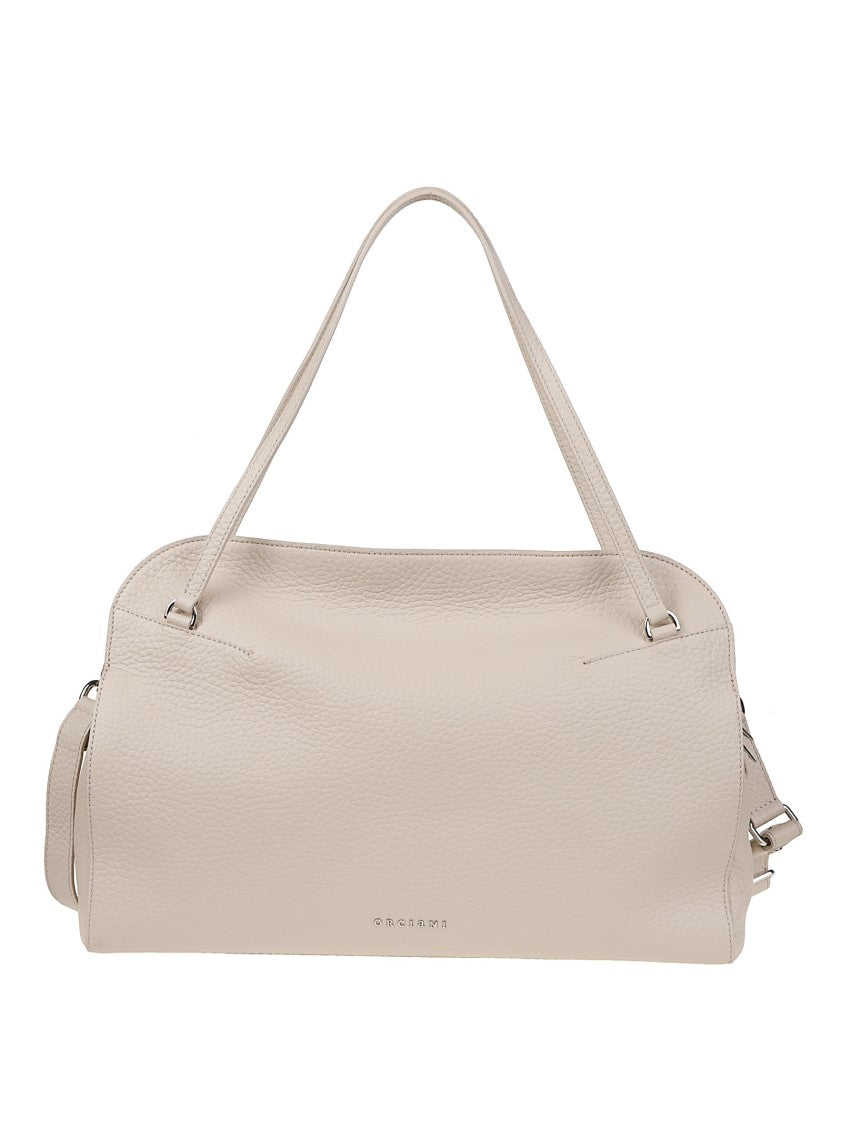 Orciani Lido Large Pebbled Leather Bag