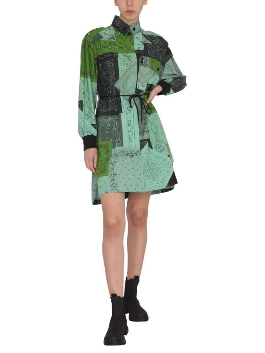 Kenzo Mini Dress With Patchwork Paisley Design