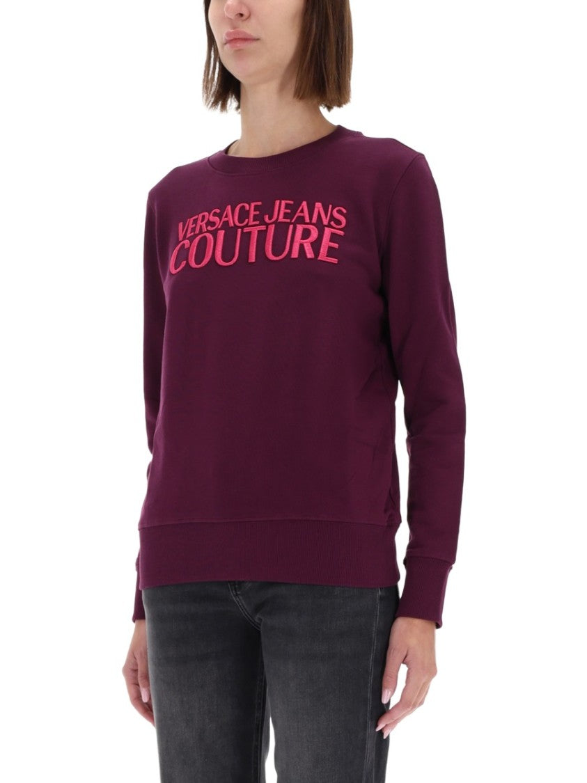 Versace Jeans Couture Bordeaux Deep Purple Logo Sweatshirt