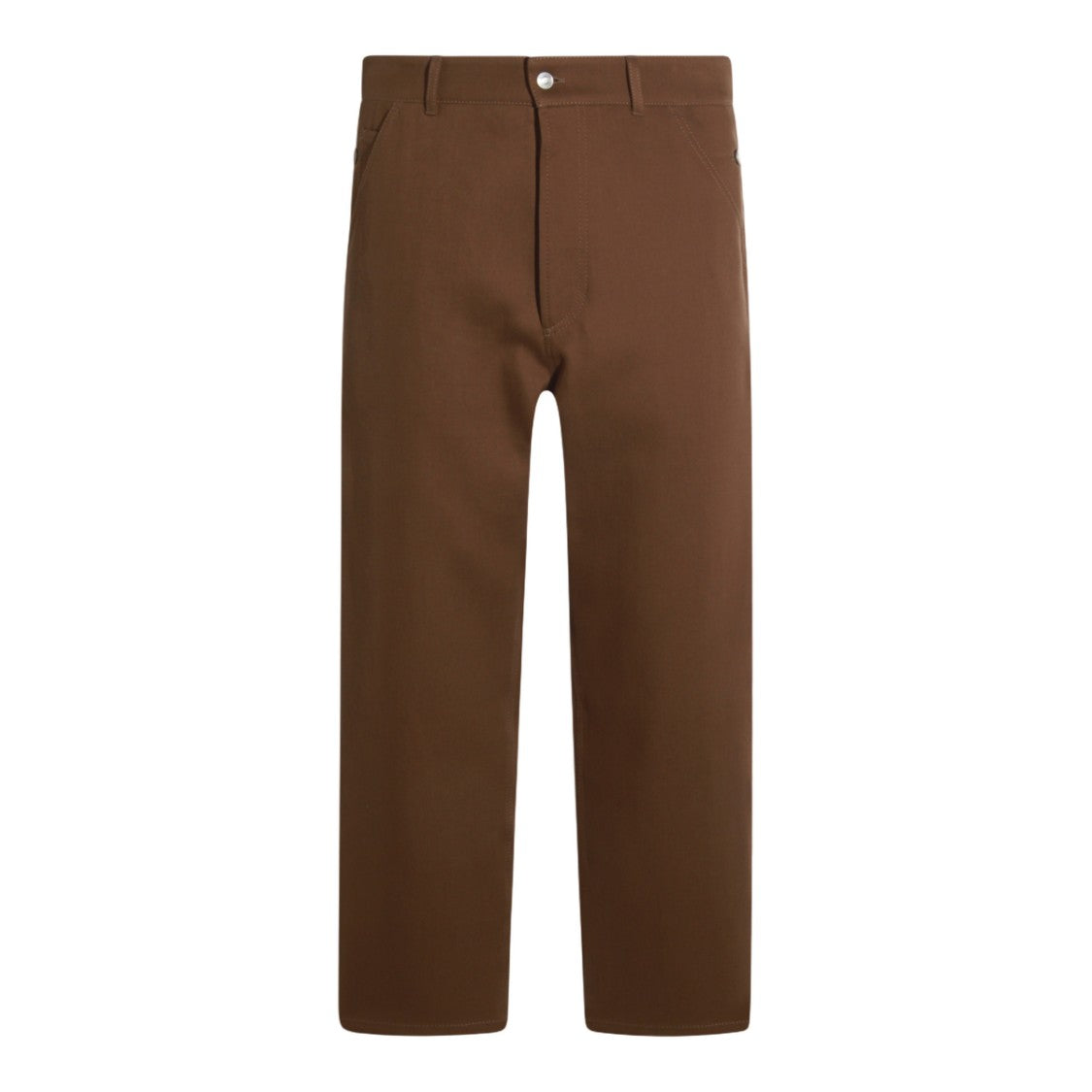 Moschino Straight-Leg Brown Trousers With Utility Pockets