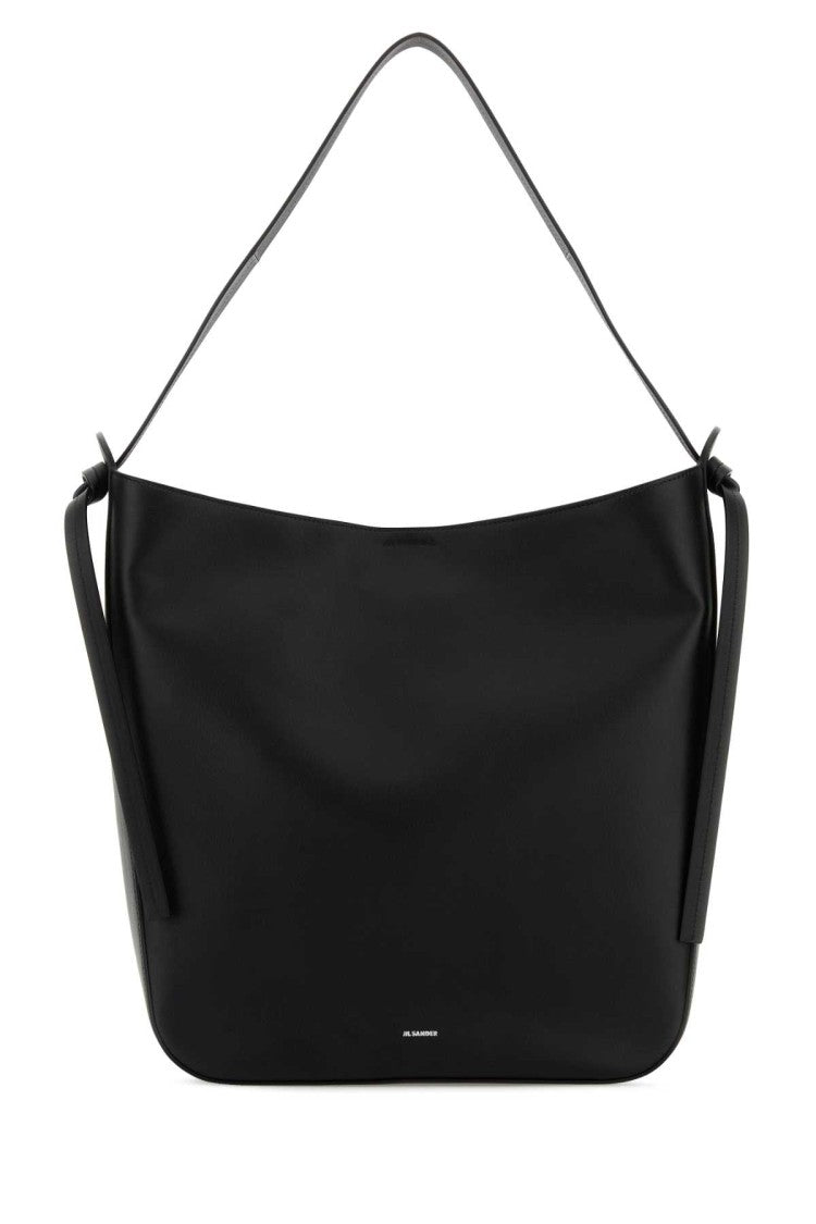 Jil Sander Black Leather Shopping Bag