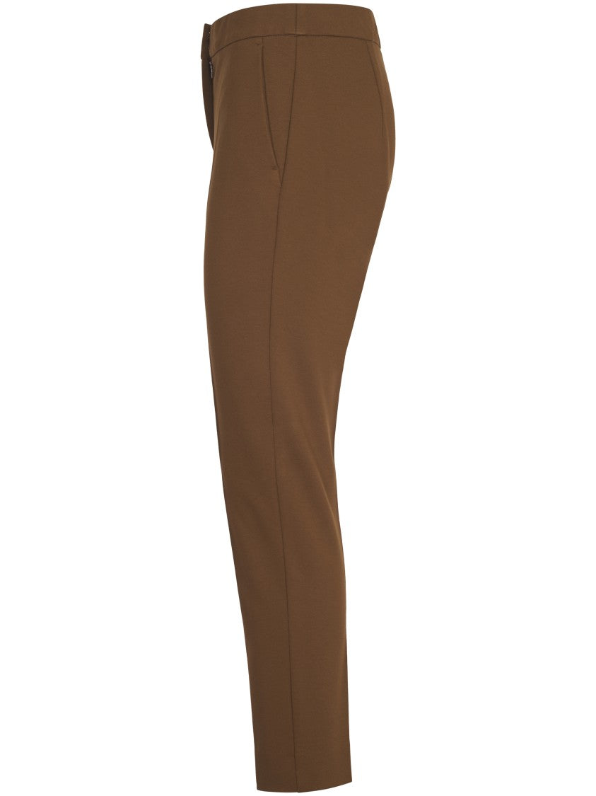 Max Mara Trousers Leather Brown