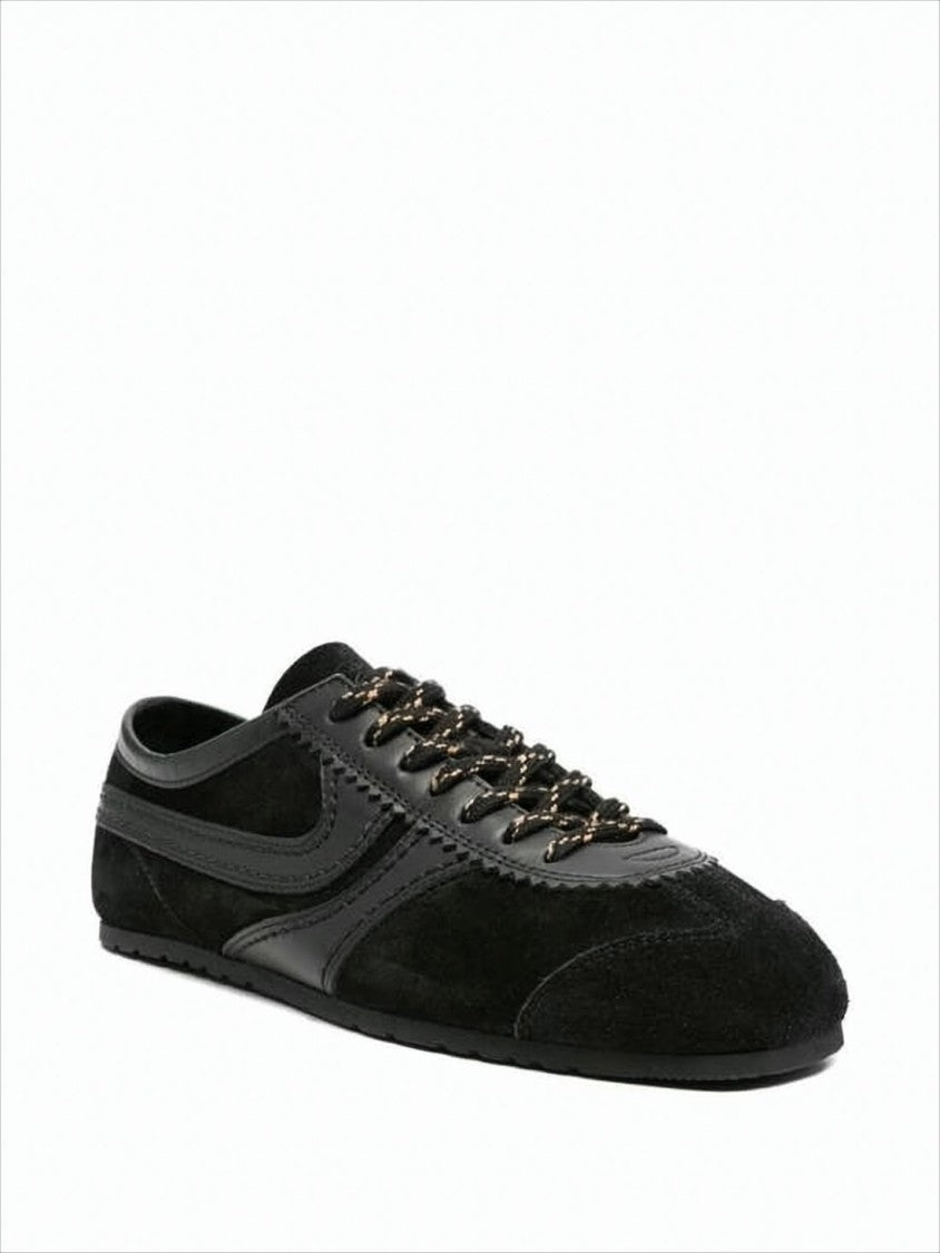 Dries Van Noten Calf Leather Sneakers With Tonal Paneling