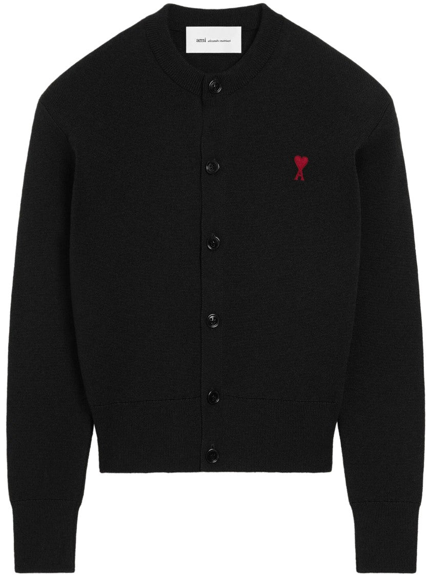 Ami Paris Quota Ami De Coeur Crewneck Cardigan