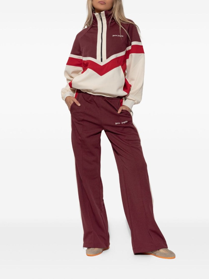 Palm Angels High-Waisted Bordeaux Trousers