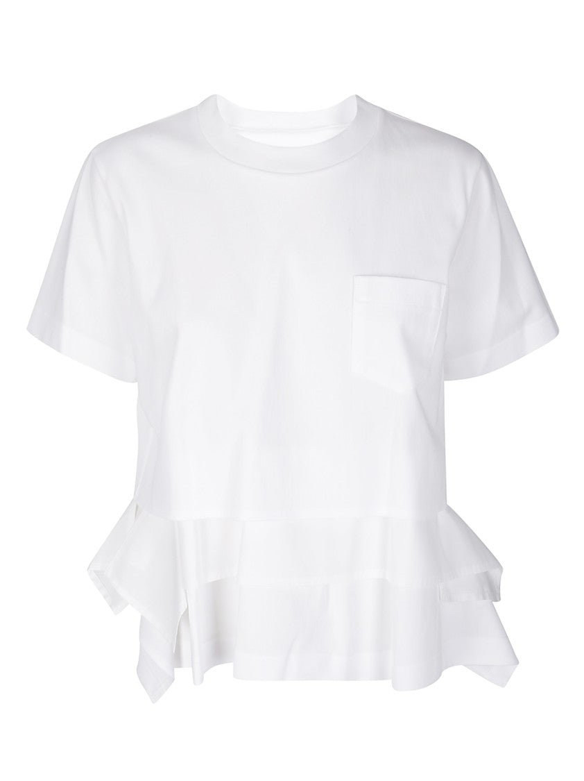 Sacai Poplin X Cotton Jersey T-Shirt