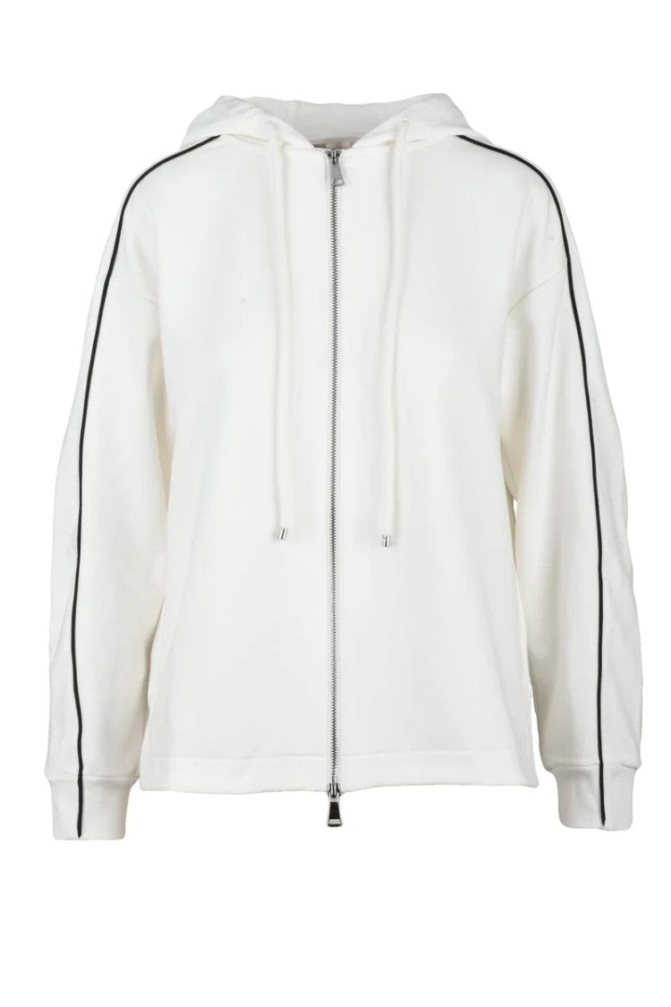 Max Mara Cotton Zip Sweatshirt - White