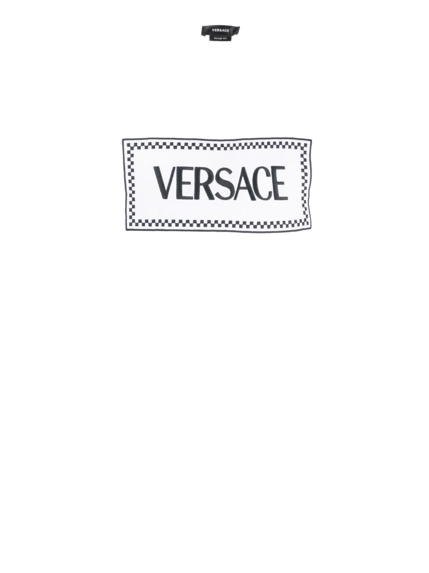 Versace White 90S Vintage Logo Cotton T-Shirt