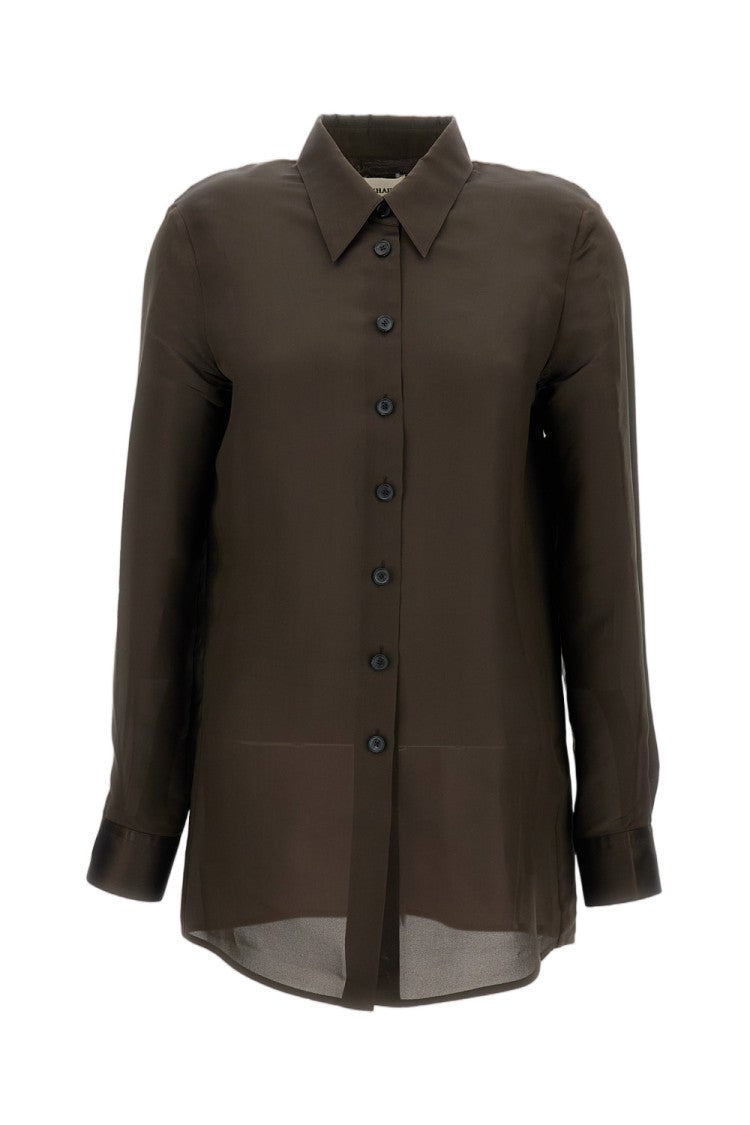 Khaite Straight-Cut Oversized Shirt With Tone-On-Tone Button Closure