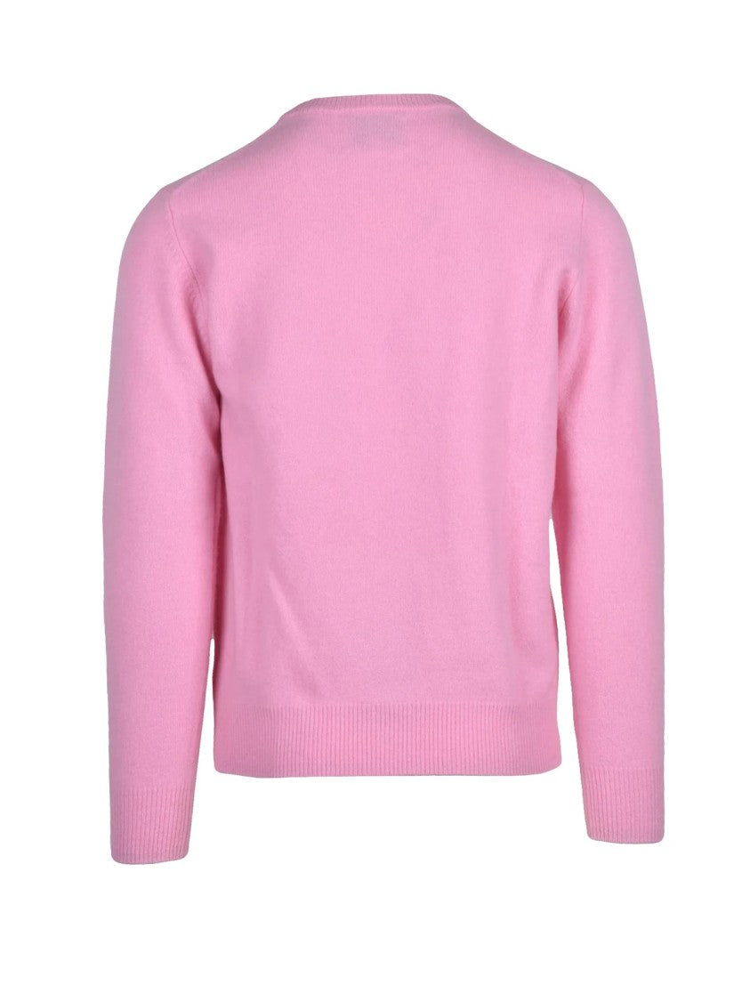 Mc2 Saint Barth Classic Crewneck Wool Sweater With Embroidered Logo