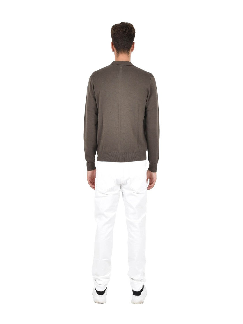 Low Brand Dove Grey Wool Knit Cardigan