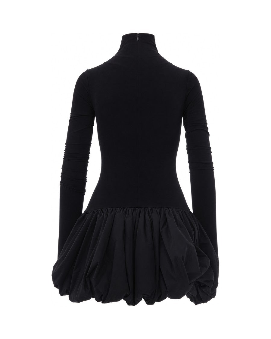 The Andamane Black Alex Taffeta Bubble Hem Mini Dress