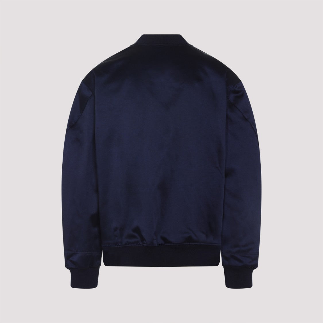 Givenchy Deep Navy Satin-Finish Bomber Jacket