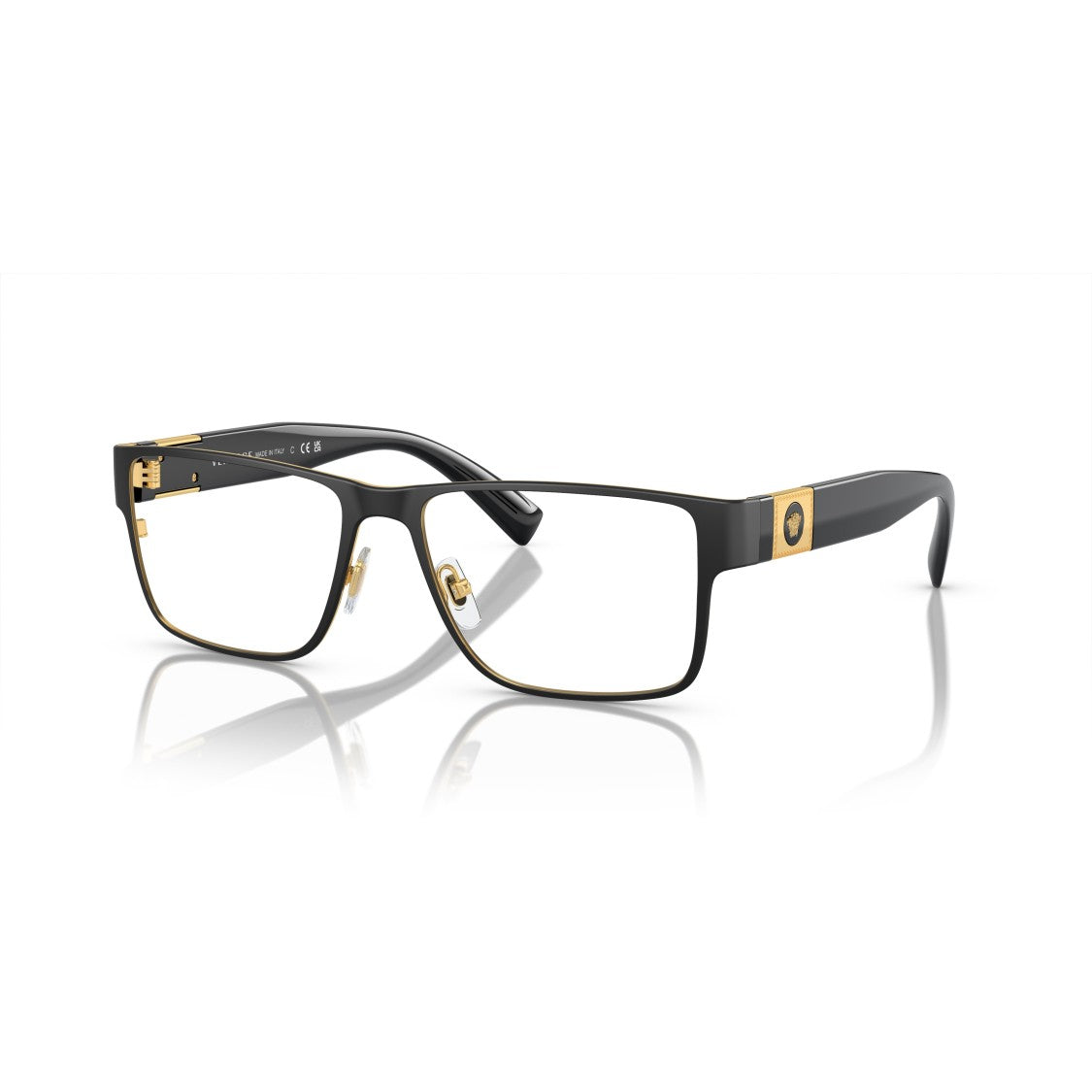 Versace 0Ve1274 Rectangular Black Eyeglasses