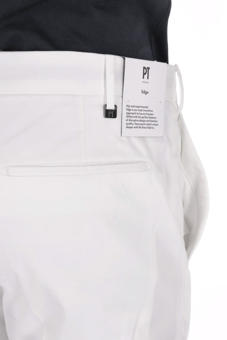 Pt Torino Dieci Model Cotton Twill Trousers