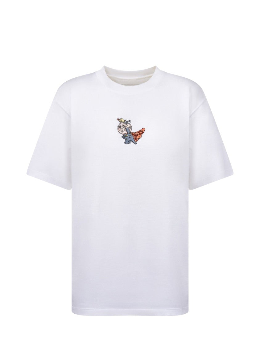 Christina Crawford Superman Baby Embroidered Cotton T-Shirt
