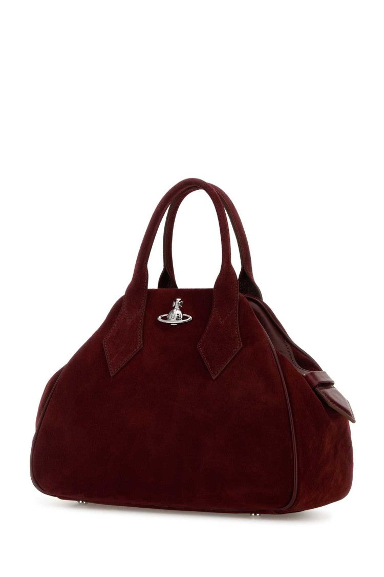 Vivienne Westwood Burgundy Suede Medium Yasmine Handbag