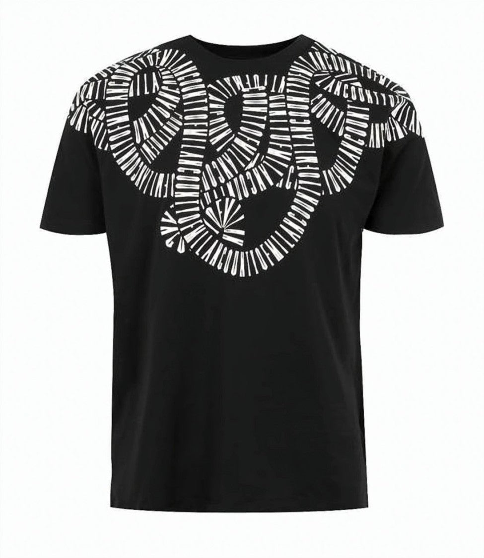 Marcelo Burlon Short-Sleeved T-Shirt With Bold Graphic Design