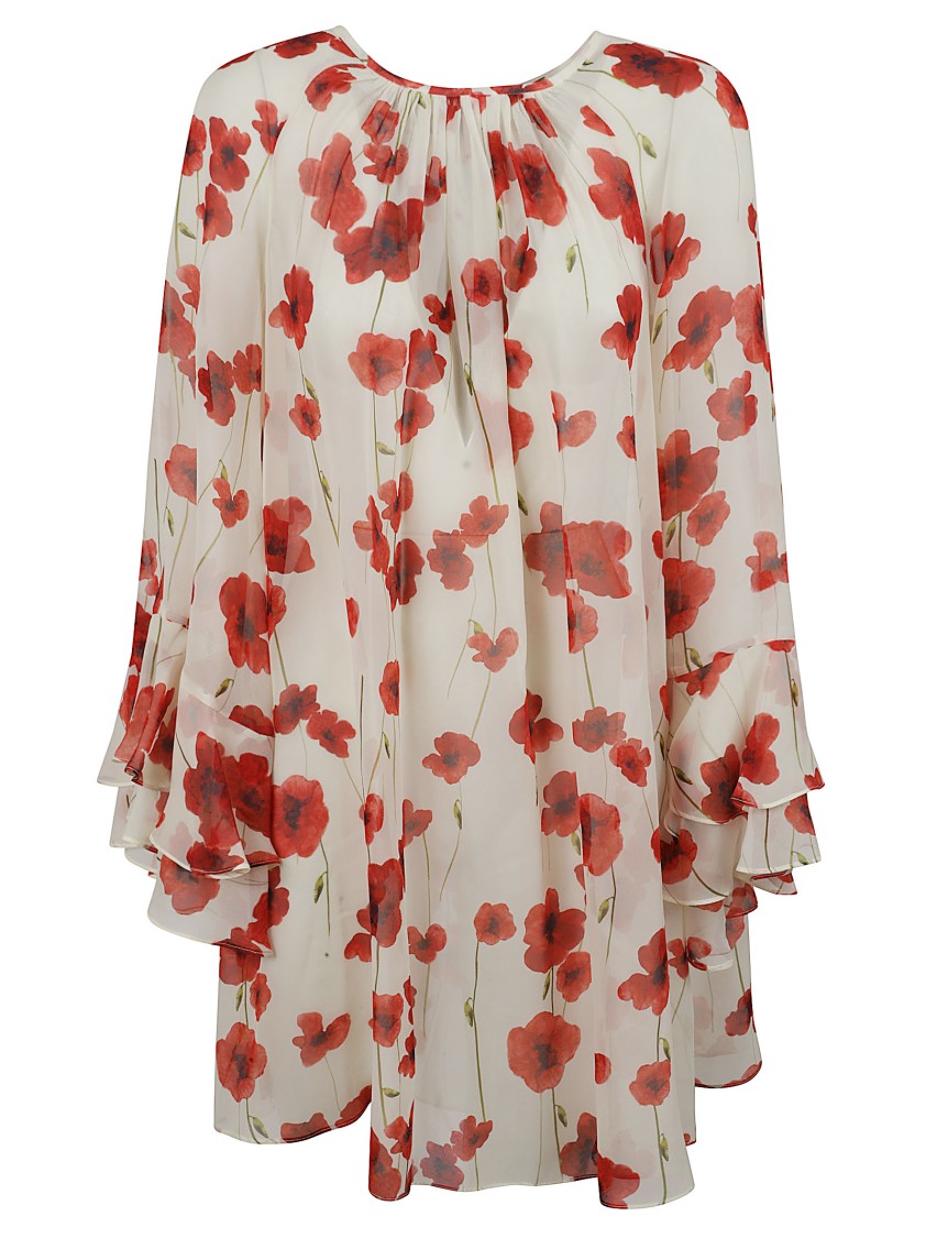 Max Mara Flowing Floral Print Dress