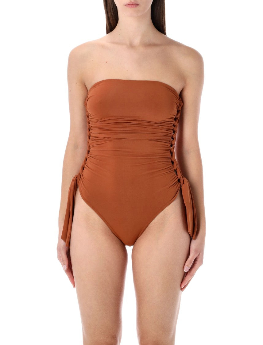 Zimmermann Daylight Strapless Ruched One Piece