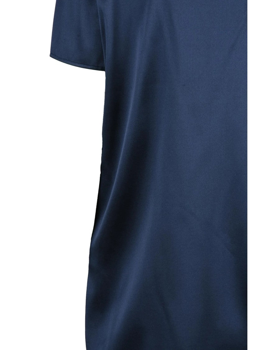 Mm By Max Mara Multicolor Stretch Silk Cortona Satin Blouse