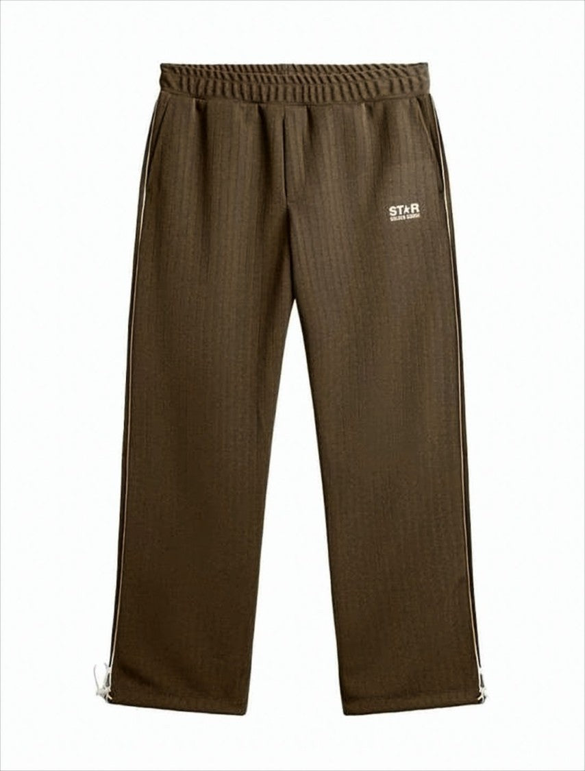 Golden Goose Wide-Leg Relaxed Fit Jogger Pants With Side Stripe Detail