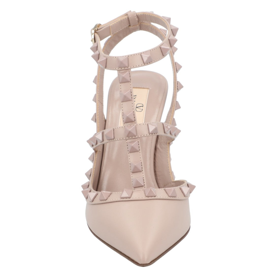 Valentino Pointed Toe Rockstud Pumps With Adjustable Ankle Strap