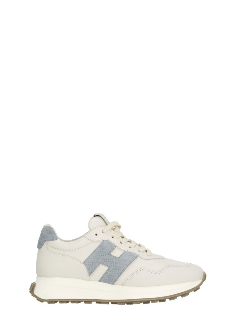 Hogan Beige H641 Smooth Leather Sneakers