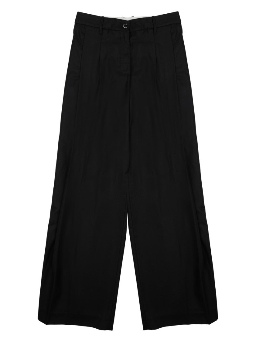Nine In The Morning Neutrals Petra Tailored Wool Wide-Leg Pants