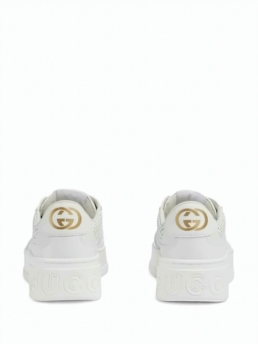Gucci Low-Top Sneakers With Embossed Leather Upper