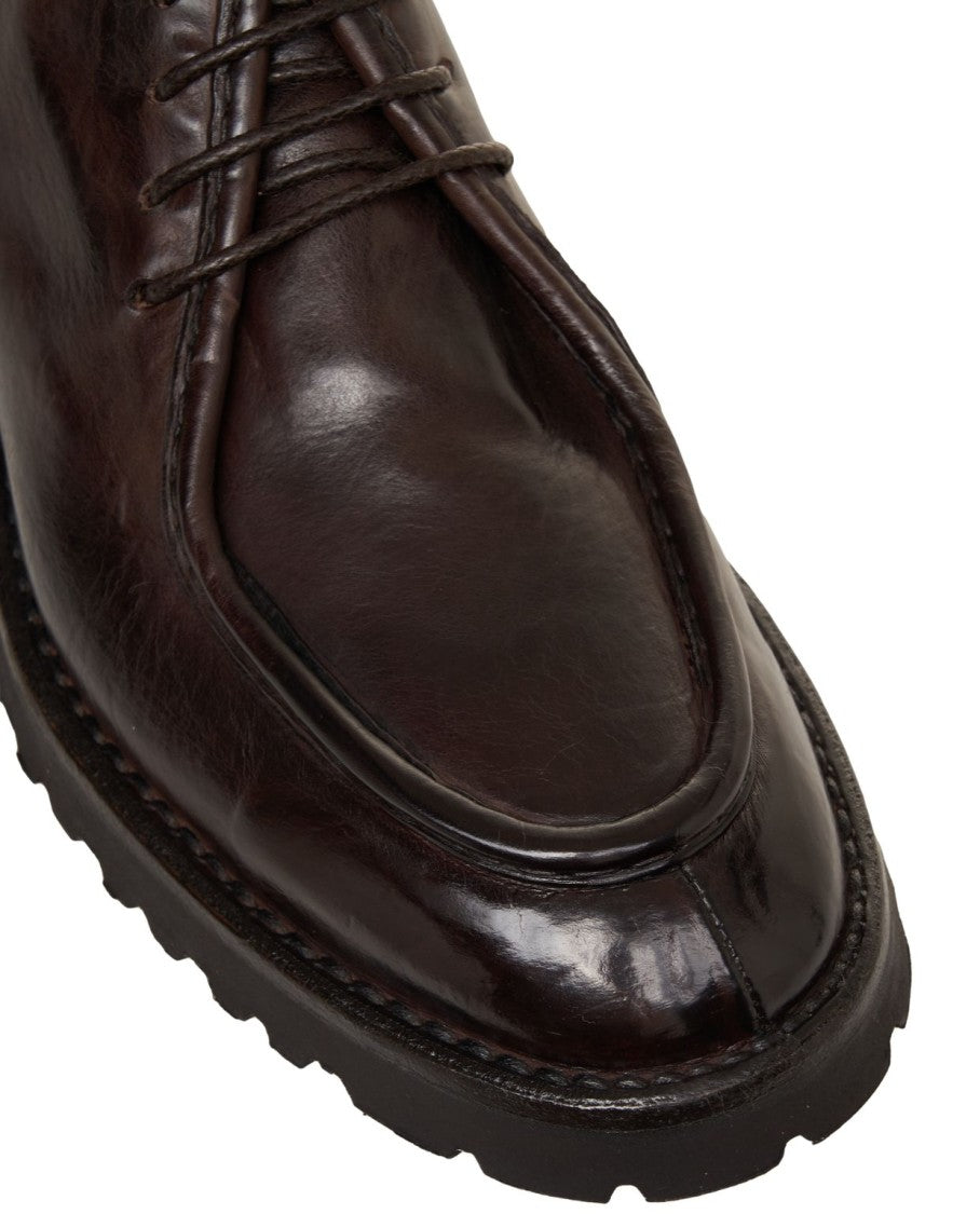 Green George Leather Lace-Up Shoes