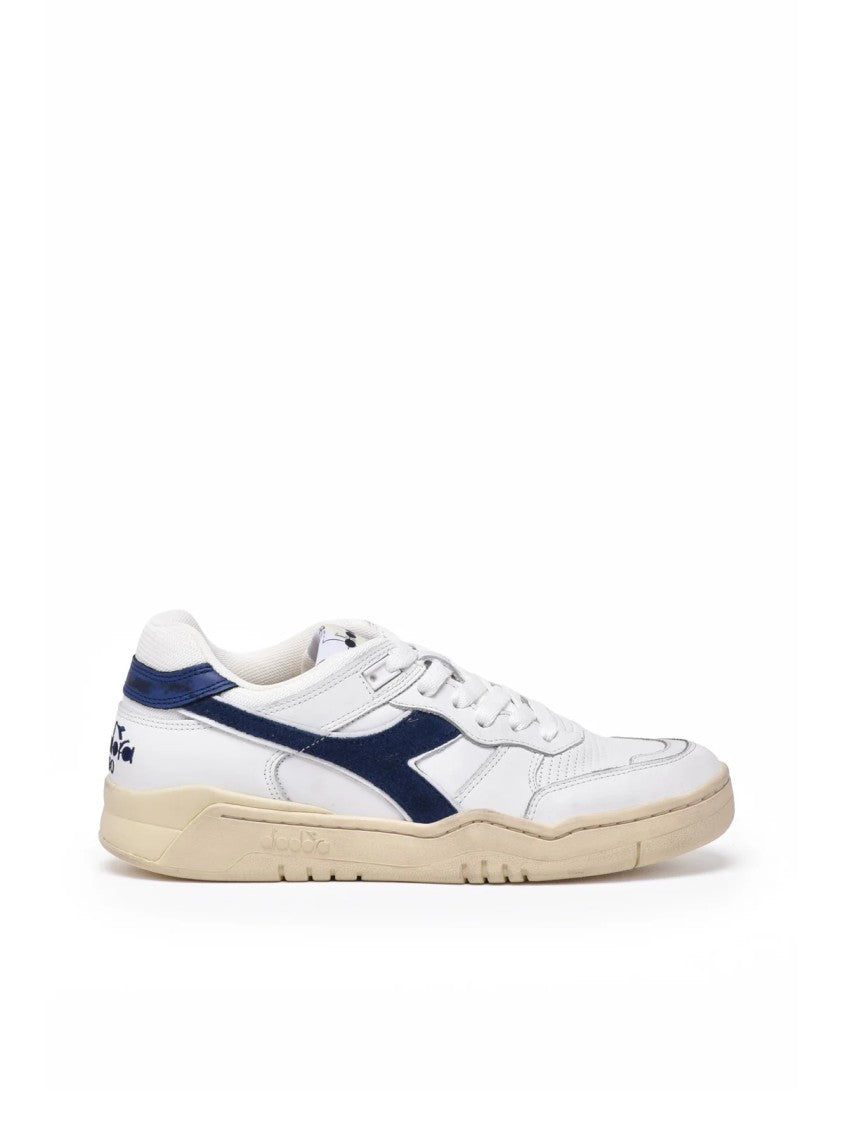 Diadora Heritage White Blue Leather B.560 Sneakers