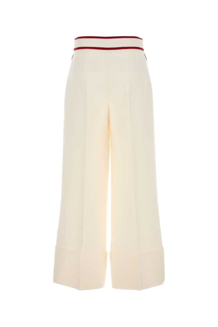 Valentino Garavani Ivory Crepe Pant