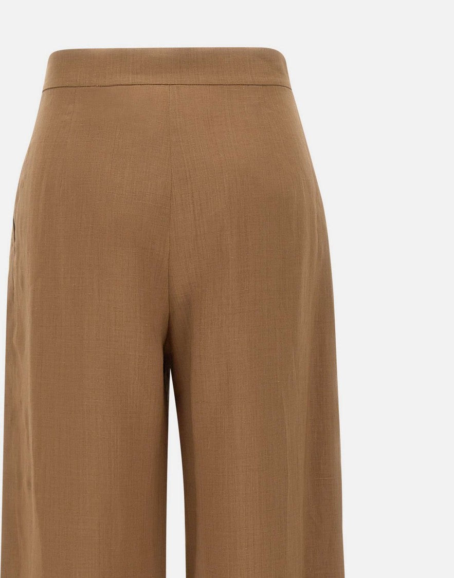 Max Mara Wide-Leg Cropped Pants With Tailored Silhouette