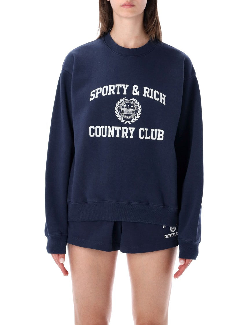 Sporty And Rich Country Club Varsity Crewneck Sweatshirt