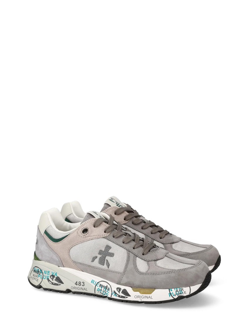 Premiata Low-Profile Sneakers With Artistic Graphic Elements