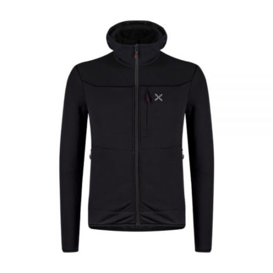 Montura Fitted Black Casual Jacket With High Collar And Zippered Pocket
