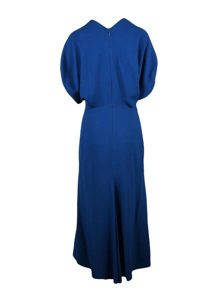Victoria Beckham Cobalt Viscose Acetate Elastane Women Long Dress