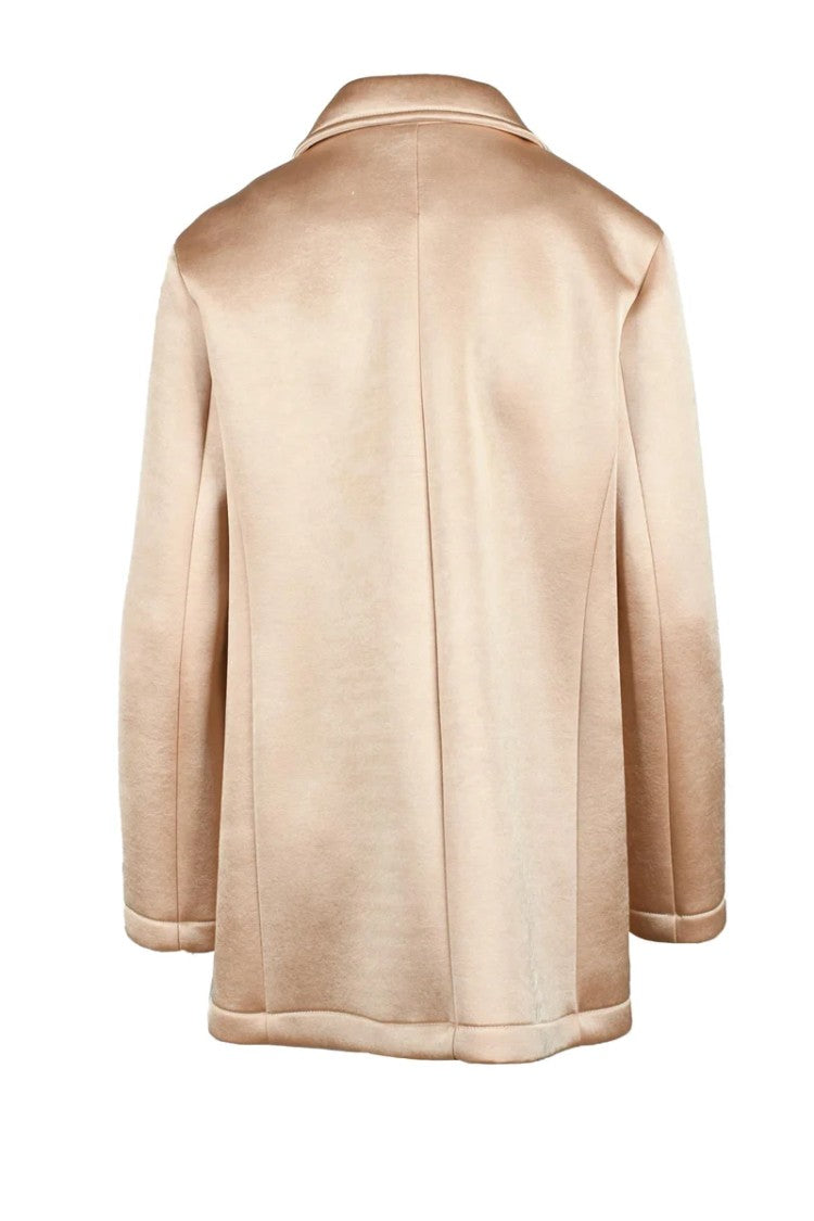 Motel Beige Relaxed Polyester Jacket
