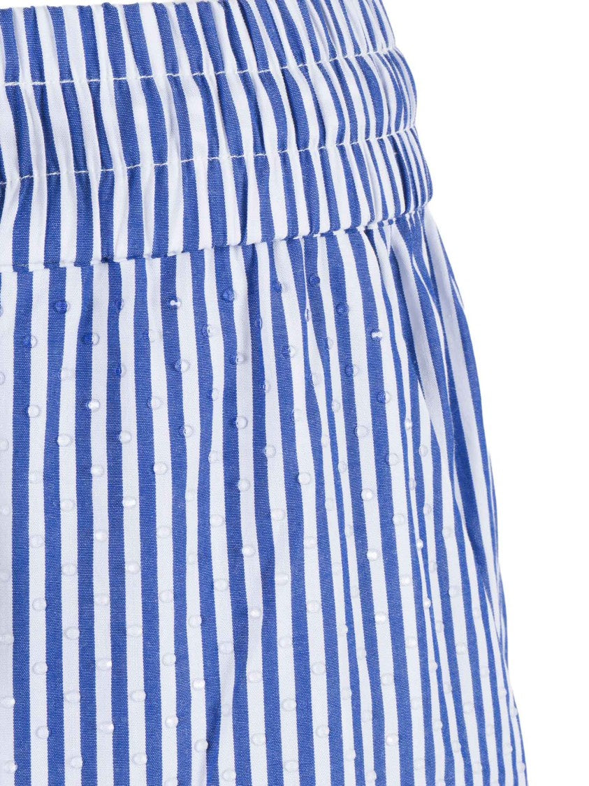 P.A.R.O.S.H. Wide Leg Vertical Stripe Straight-Leg Pants