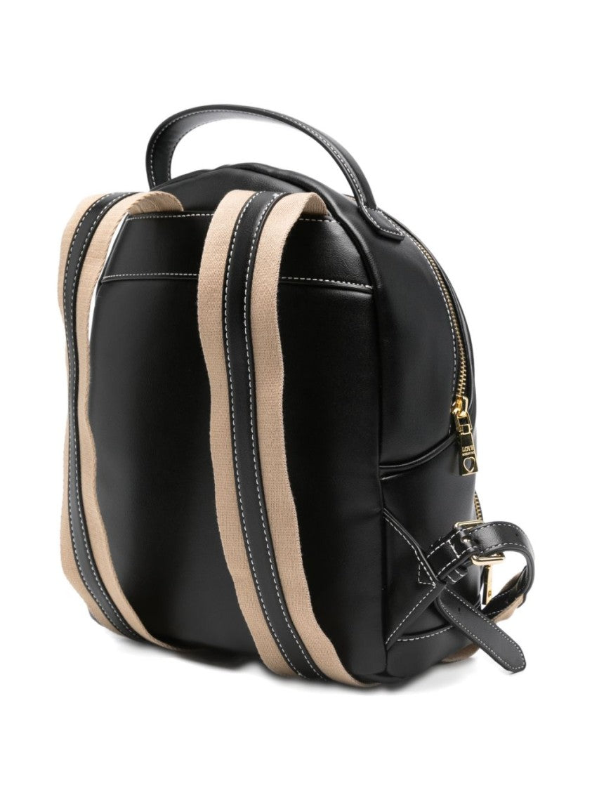 Love Moschino Bucket Bag With Stitched Logo And Gold-Tone Accents