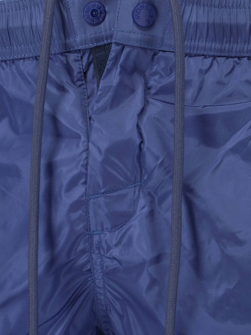 Moncler Blue Mid-Rise Straight Leg Swim Shorts