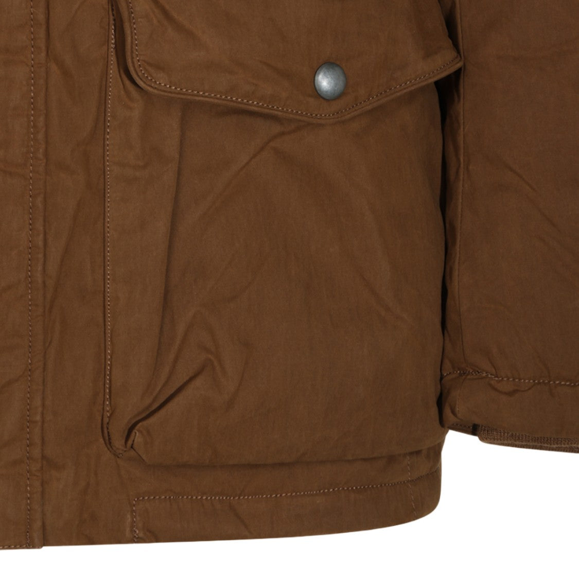 Waxed Brown Rugged Hooded Waxed Jacket