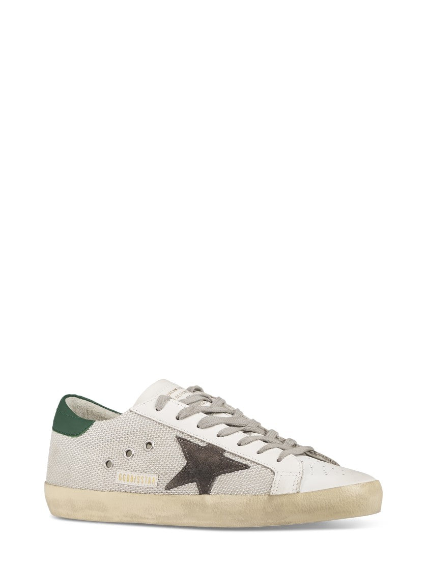 Golden Goose Perforated Leather And Suede Sneakers With Contrasting Heel