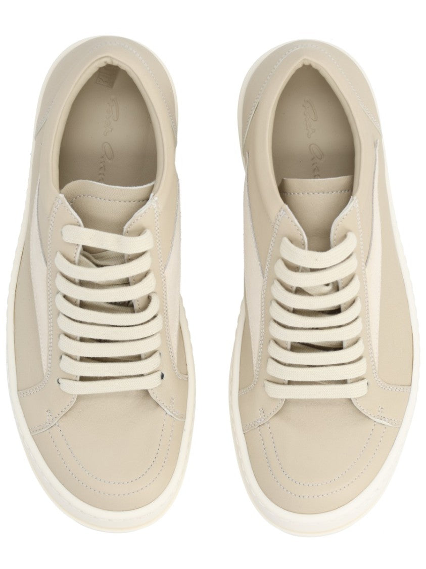 Rick Owens Beige Vintage Sneaks Ram Leather Sneakers