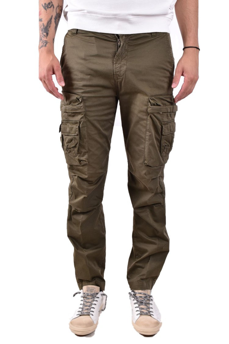 Diesel Green Cotton Cargo Pants
