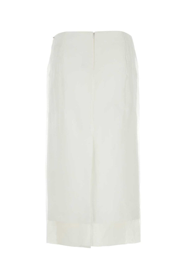 Sportmax White Silk Aceti1234 Skirt