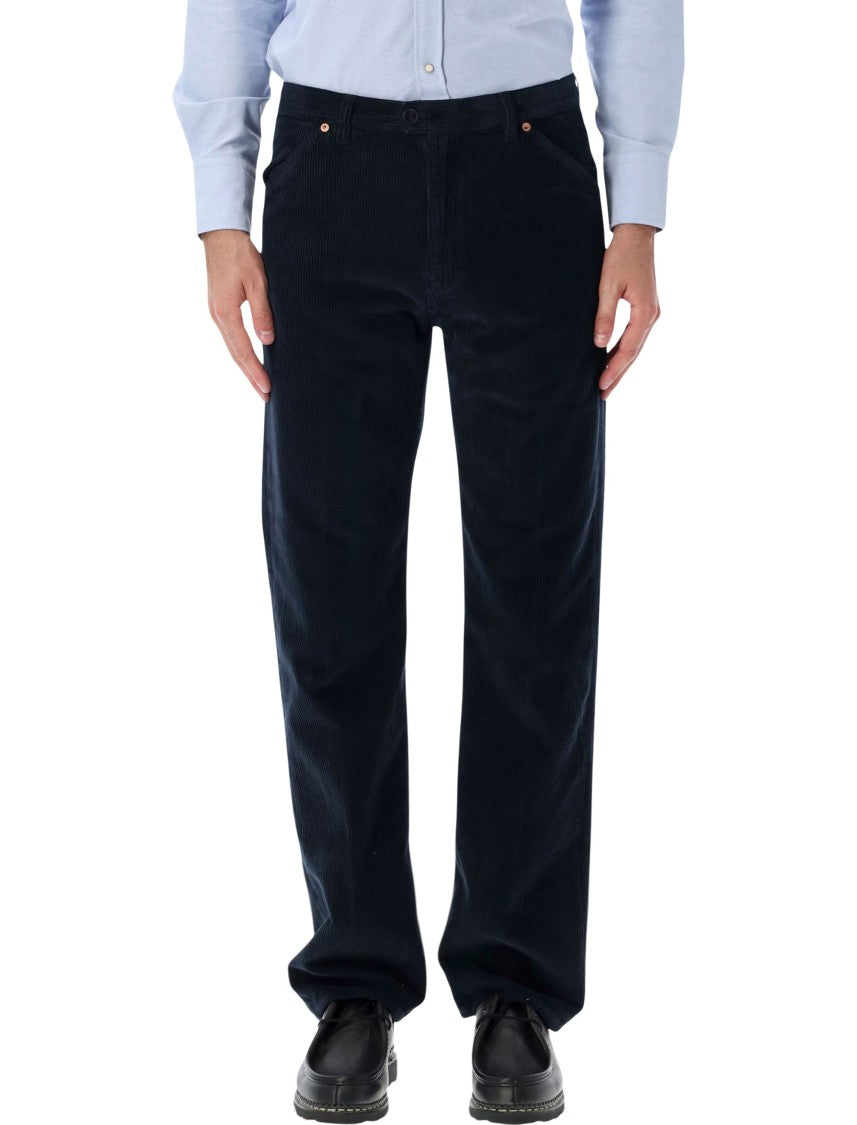 Fortela Mcqueen Classic Corduroy Rivet Pocket Straight-Leg Pants