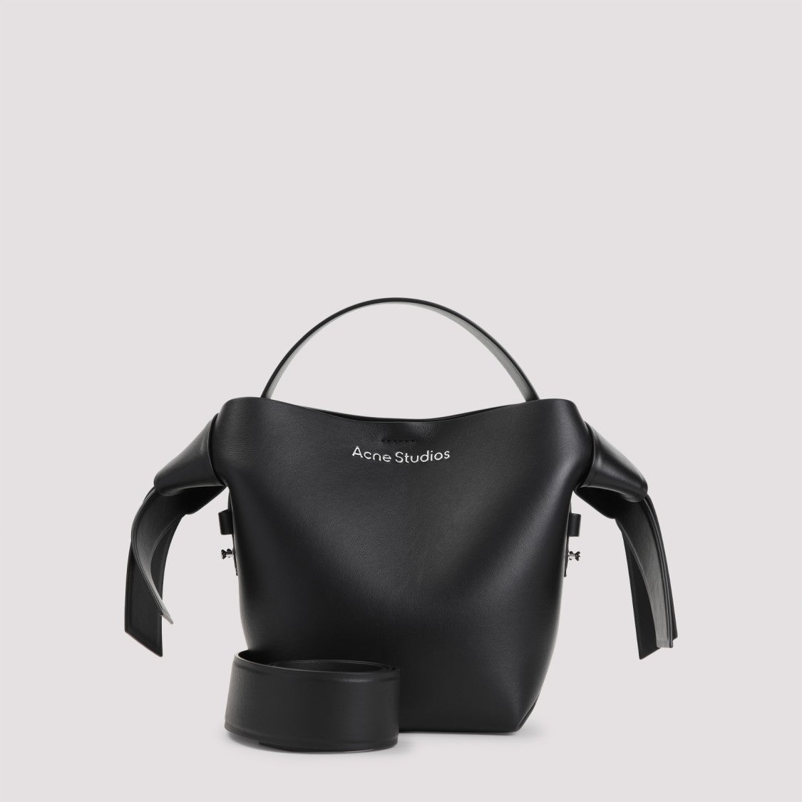 Acne Studios Structured Black Calf Leather Handbag